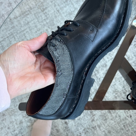 Ermenegildo Zegna Black Paraboot Edition Marche II Derbys Leather Dress Shoes 10 - Picture 11 of 17